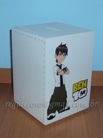 Cofre 12x12x20cm Tema: Ben 10