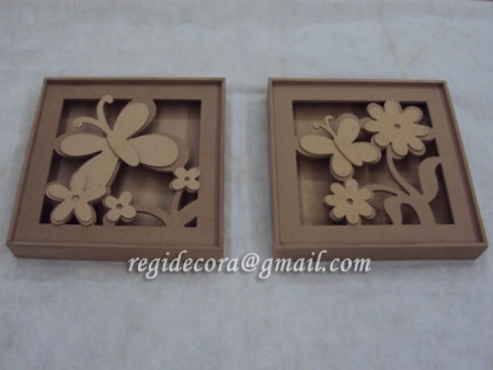 Quadro de Borboletas tipo Caixa